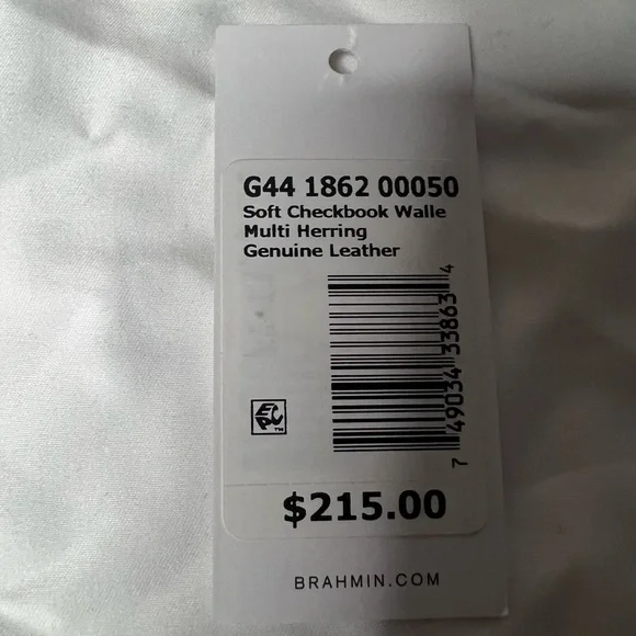 Brahmin soft Checkbook Wallet with Dustbag - Picture 11 of 13